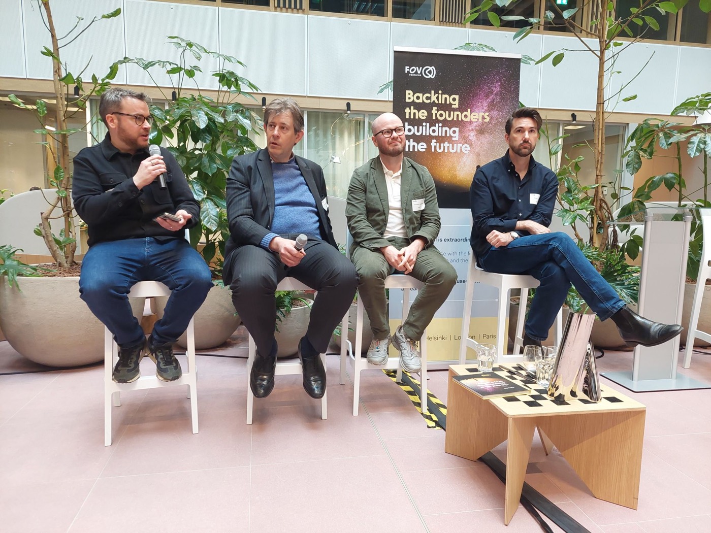 Investor panel on stage