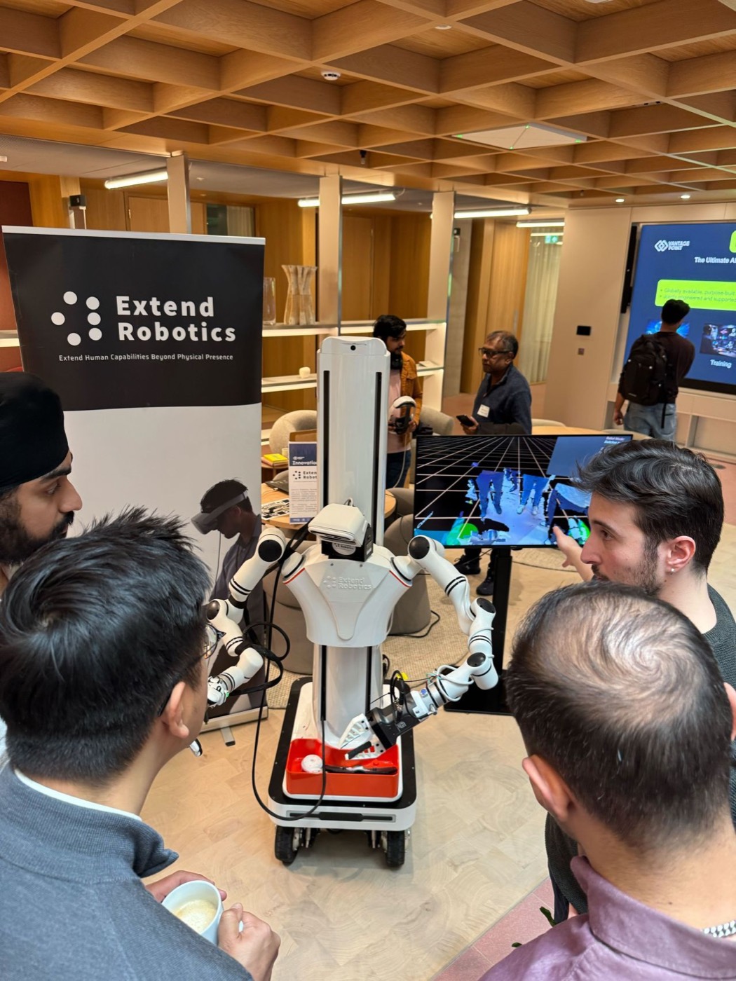 Startup robot demo on the showcase floor